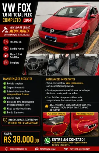 Volkswagen Fox 1.6 MI Total Flex 8V 5P 2014