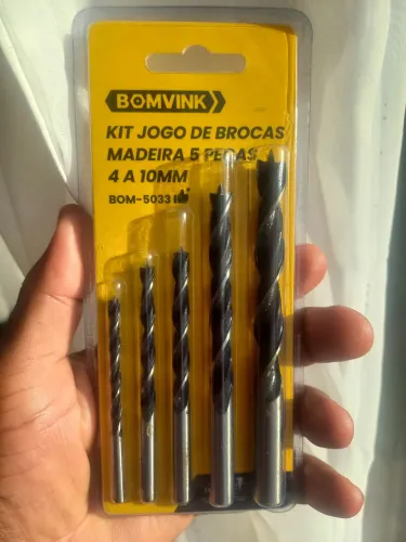 Kit jogo de brocas madeira