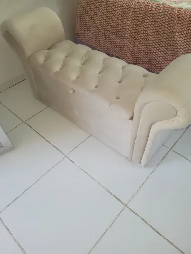 Puf bau recamier suede