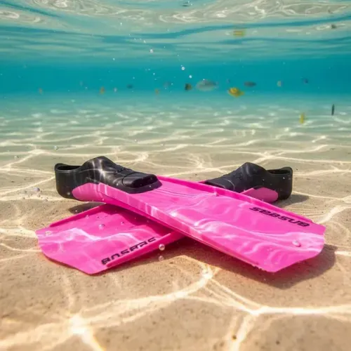 Nadadeira seasub rosa para natação e mergulho 31/33