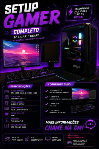 Pc Gamer (Troco em ps5 + volta)