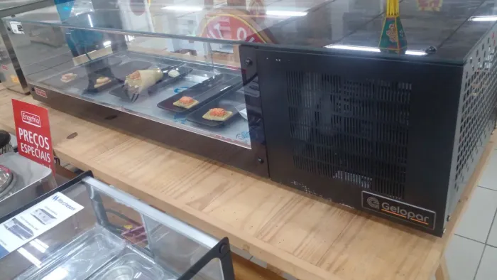 VITRINE REFRIGERADA DE 1,20 PARA SUSHI E OUTROS PRODUTOS, NOVA, PROMOÇÃO!!!!