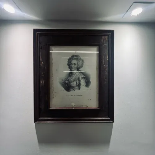 Antigo Quadro Desenho de Madame Elisabeth