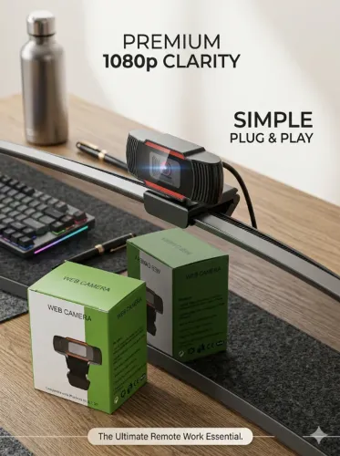 Webcam Full HD 1080p - Imagem Premium para Suas Reuniões e Lives! - Resposta rápida ZAP