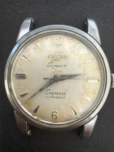 Relogio Suiço Corda Enicar SuperT Ultrasonic Seapearl