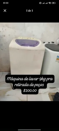 Máquina de lavar retirada de peças