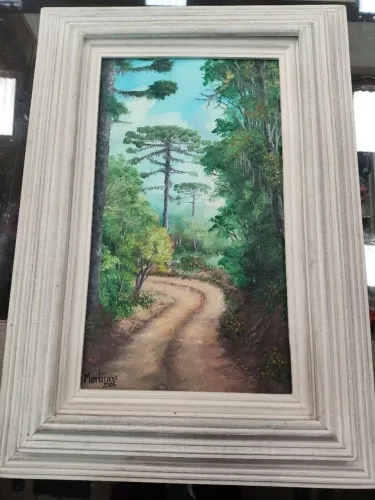 Obra óleo sobre tela  estrada do passauna 