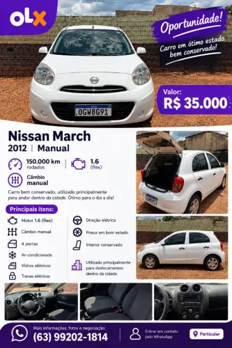 Nissan March S 1.6 16V Flex Fuel 5P 2012