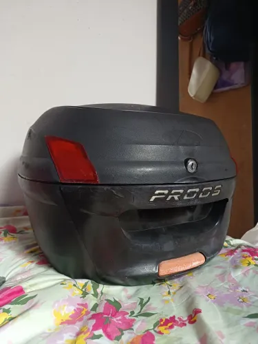 Baú Bauleto 34l Awa + Suporte Bau Bagageiro Tubo