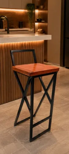 Banqueta tipo x/ design industrial