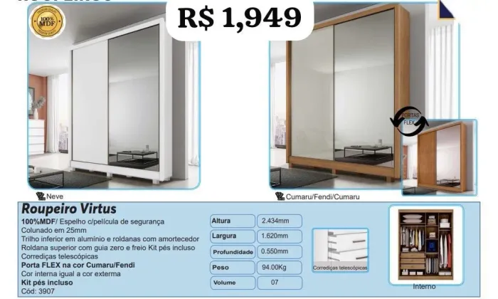 Guarda Roupa Casal Julia