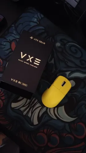 Mouse Gamer VXE ATK Dragonfly R1 PRO Max Yellow