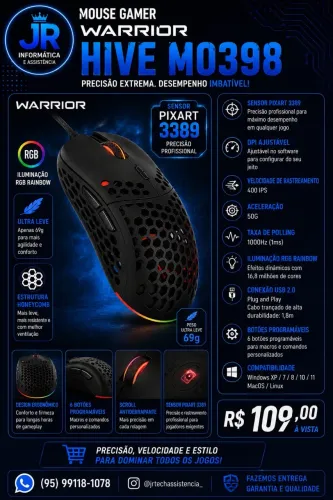 Mouse Gamer Warrior 12000 Dpi