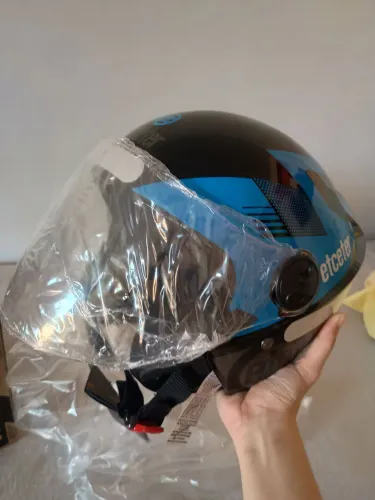 Capacete Aberto Pro Tork - Azul e Preto