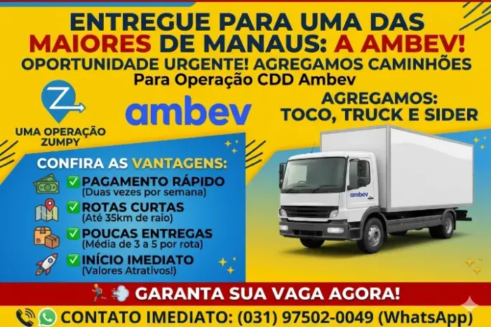AGREGA-SE CAMINHÕES PARA ENTREGAS