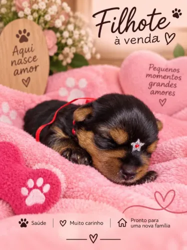 Yorkshire terrier fêmea pra reserva