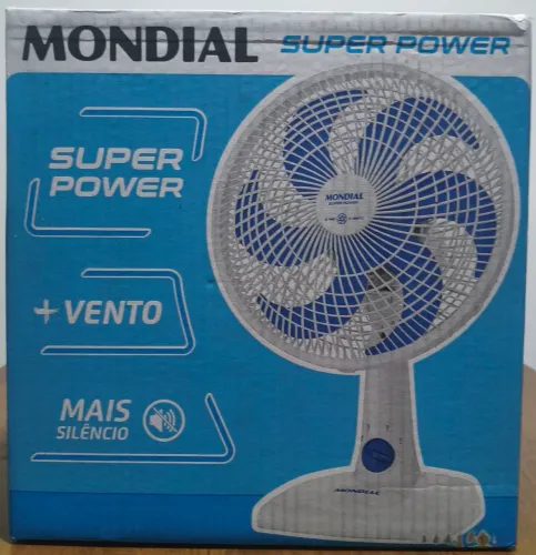 NOVO - Ventilador de Mesa Mondial Super Power, 30cm | 6 pás, 220V, VSP-30-W