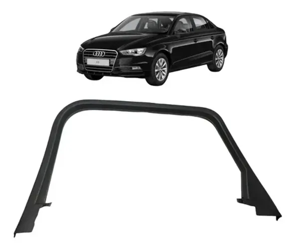 Moldura Vidro Porta Tras Dir Audi A3 Sedan 2014 A 2016 Uzad0 Preto