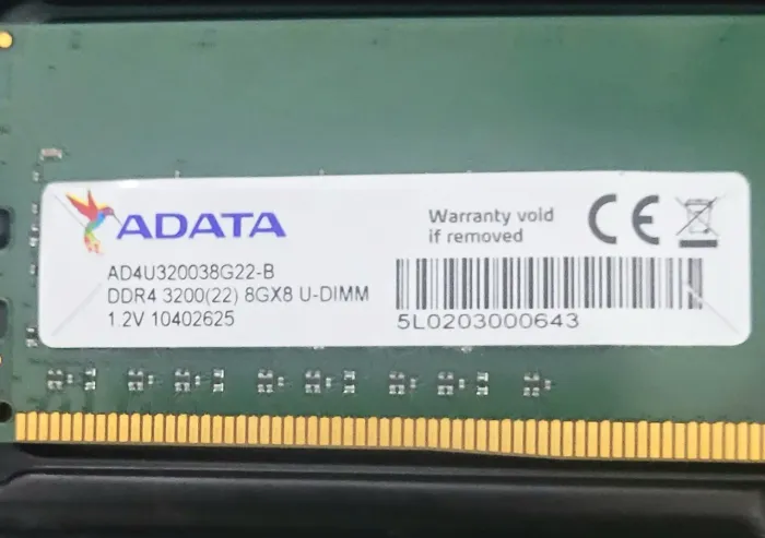 Memoria RAM 8gb ddr4 3.2 GHz adata AD4U320038G22-B