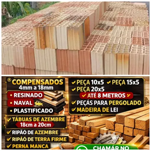 TIJOLO tijolos - Madeiras em geral, orçamento 24hrs