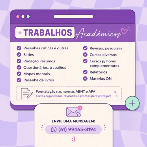 Padronização, revisão e produção de conteúdo acadêmico
