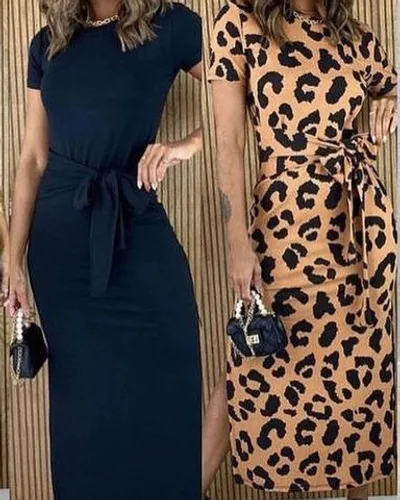 Vestidos longuetes onça. M. Aceito cartões