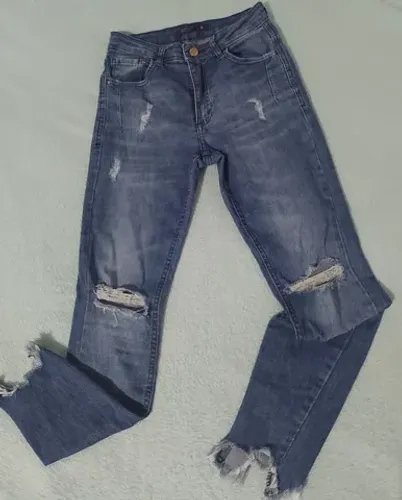 calça jeans destroyed bluesteel - tamanho 36