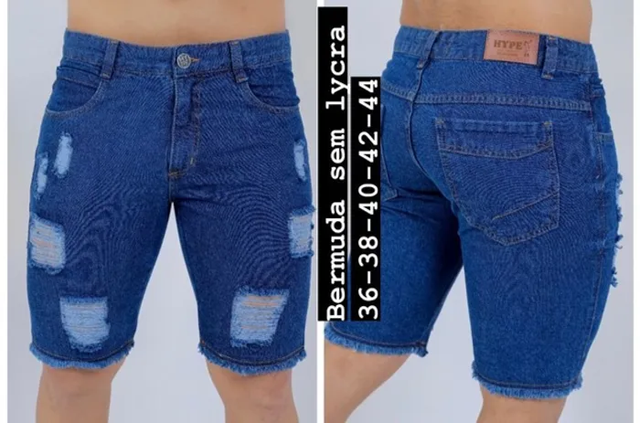Bermuda jeans masculina