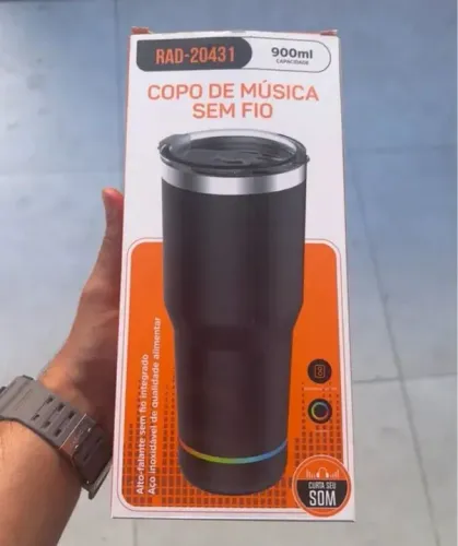 Copo de Música Sem Fio 900ml - Novo