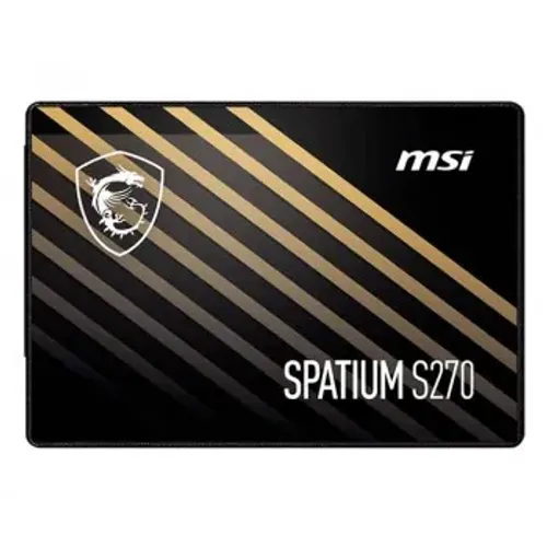 SSD MSI SPATIUM S270, 960GB, SATA, Leitura 500MB/s, Gravação 400MB/s, Preto - SPATIUM-S270