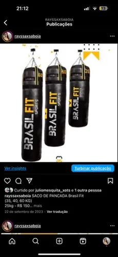 SACO DE PANCADAS Brasil Fit