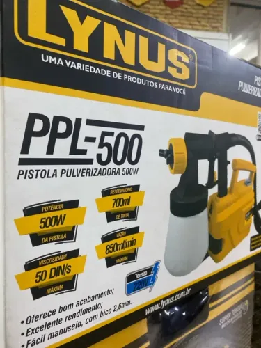  Pistola de Pintura Elétrica 500W PPL-500 Lynus - 220V