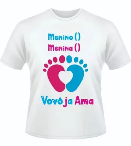 Camiseta para cha revelação