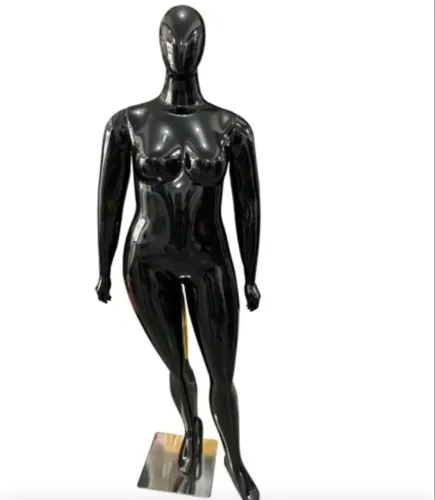 Manequim Feminino Preto Brilhante