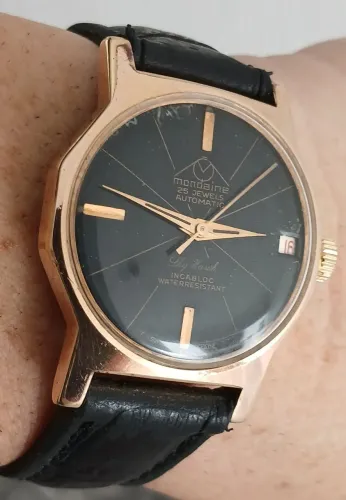 Raríssimo exemplar relógio antigo suíço MONDAINE SKY HAWK swiss made à corda de 1950