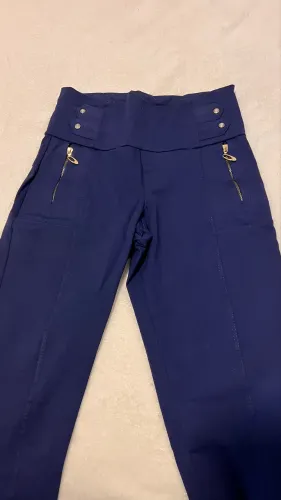 Calça montaria azul nova tamanho p cintura alta
