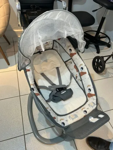 Cadeira de Descanso bebe Mastela Multifuncional Techno Plus Automática Elefante e Girafa