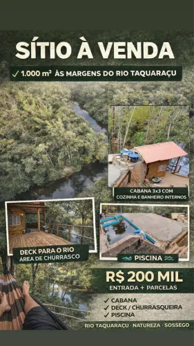 SÍTIO À VENDA - RIO TAQUARAÇU 