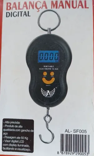 Balança com gancho até 50kg co visor digital LCD NOVA