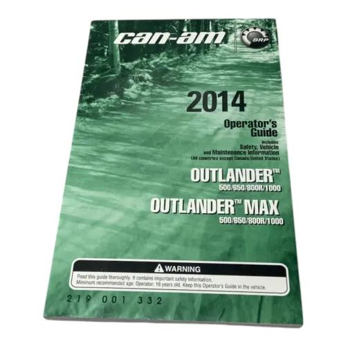 Manual Instrucao Funcionamento Quadriciculo Can Am 2014 