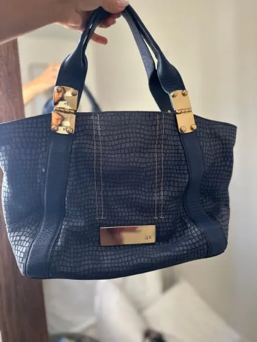 Bolsa de mão azul Jorge Bischoff