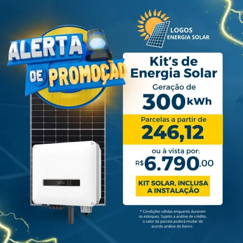 Placa solar e Inversor com Instalação 