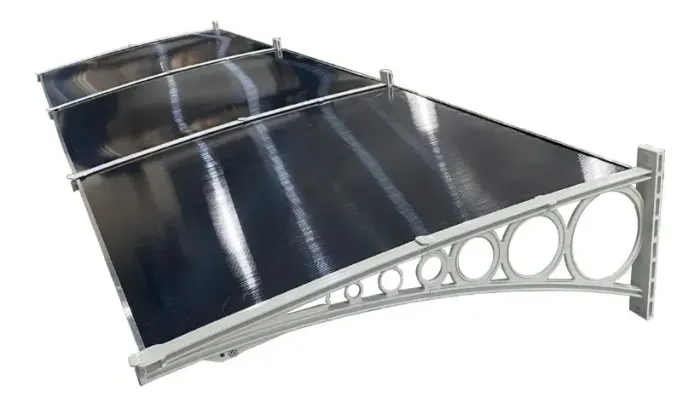 TOLDO POLICARBONATO 2,50X1,00M SUPORTE EM ABS
