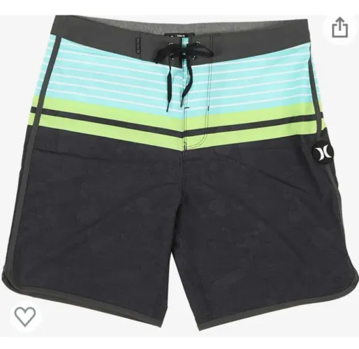 Short Masculino Hurley Phantom Aloha Stripes 18 - Tamanho 32 USA/ 42BRA