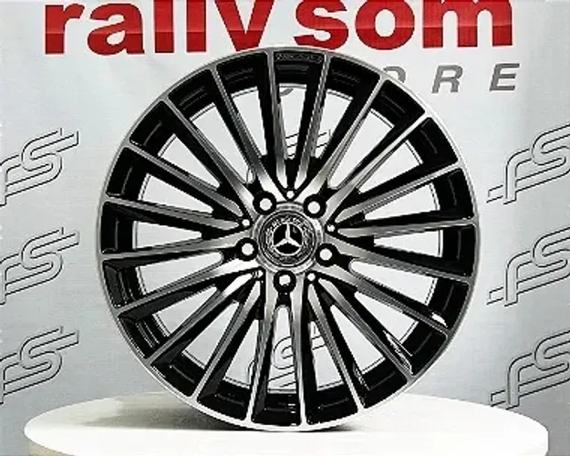 Jogo de Roda Mercedes Classe C Preto Brilhante Diamantado 5x112 - 18x7,5 Offset 40
