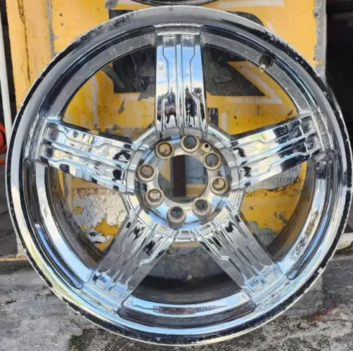Jogo Roda Cromada Esportiva Aro 14 4x100 4x108 VW Fiat Renaul GM Honda Ford Peugeot