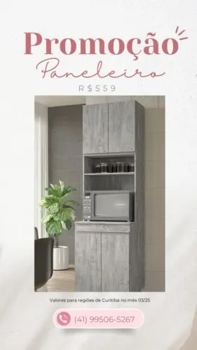 Promoção Paneleiro Cinza - 06/03