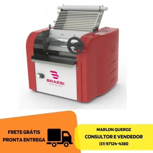 Cilindro de Massas 30CM Braesi 2,5 KG Novo