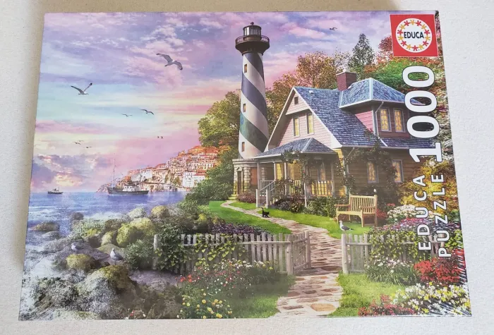 Quebra-cabeça Farol em Rock Bay 1000 peças, importado Educa