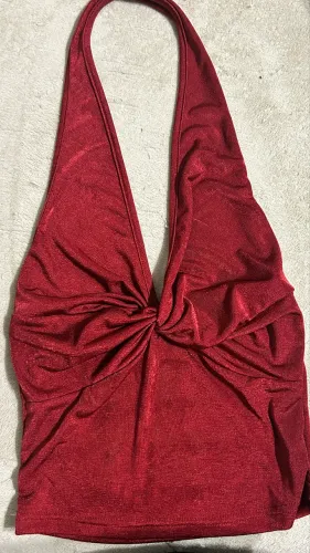 Top Cropped Vermelho 
